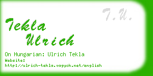 tekla ulrich business card